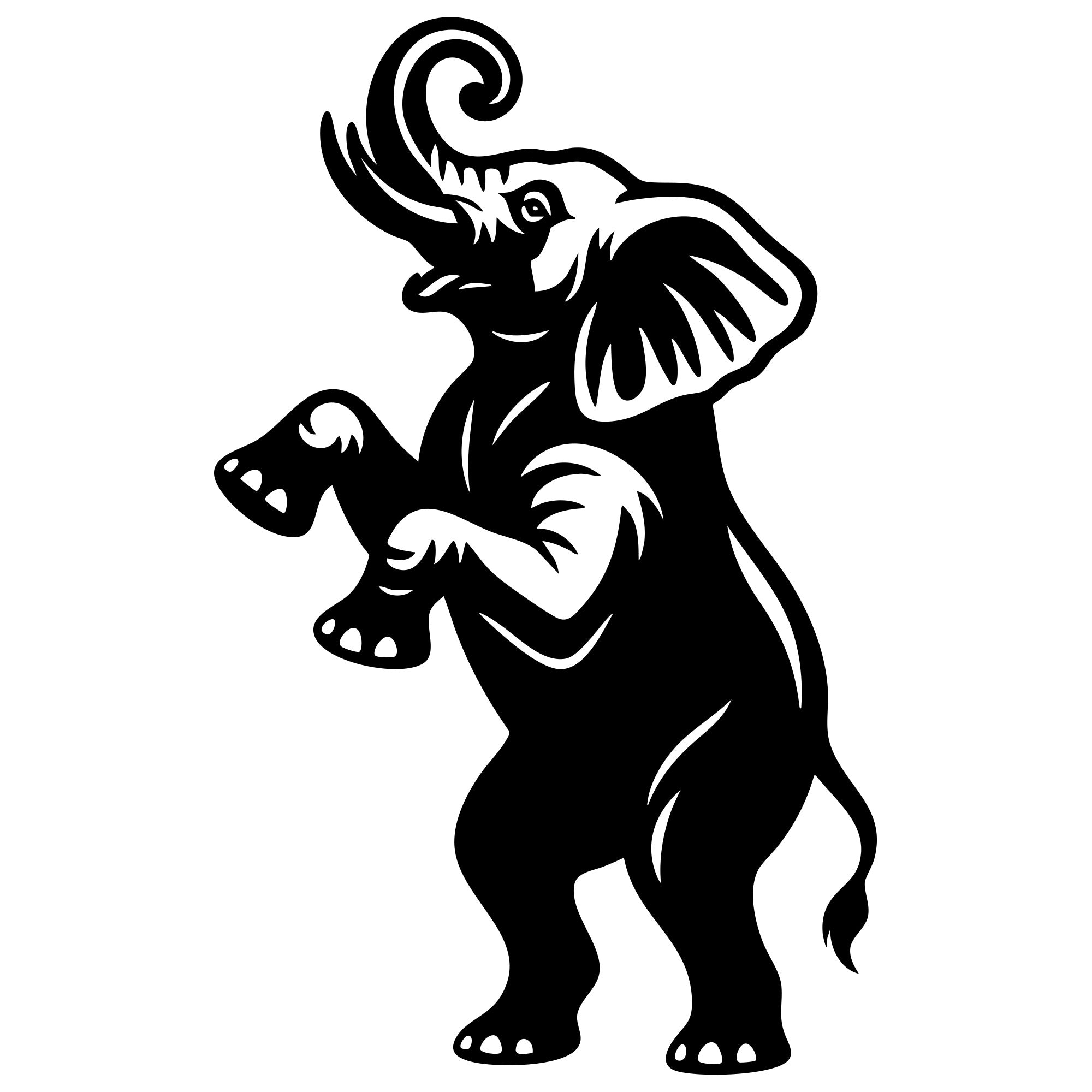 Elephant DXF File – CNC Cutting Design | AWELEPHANT391