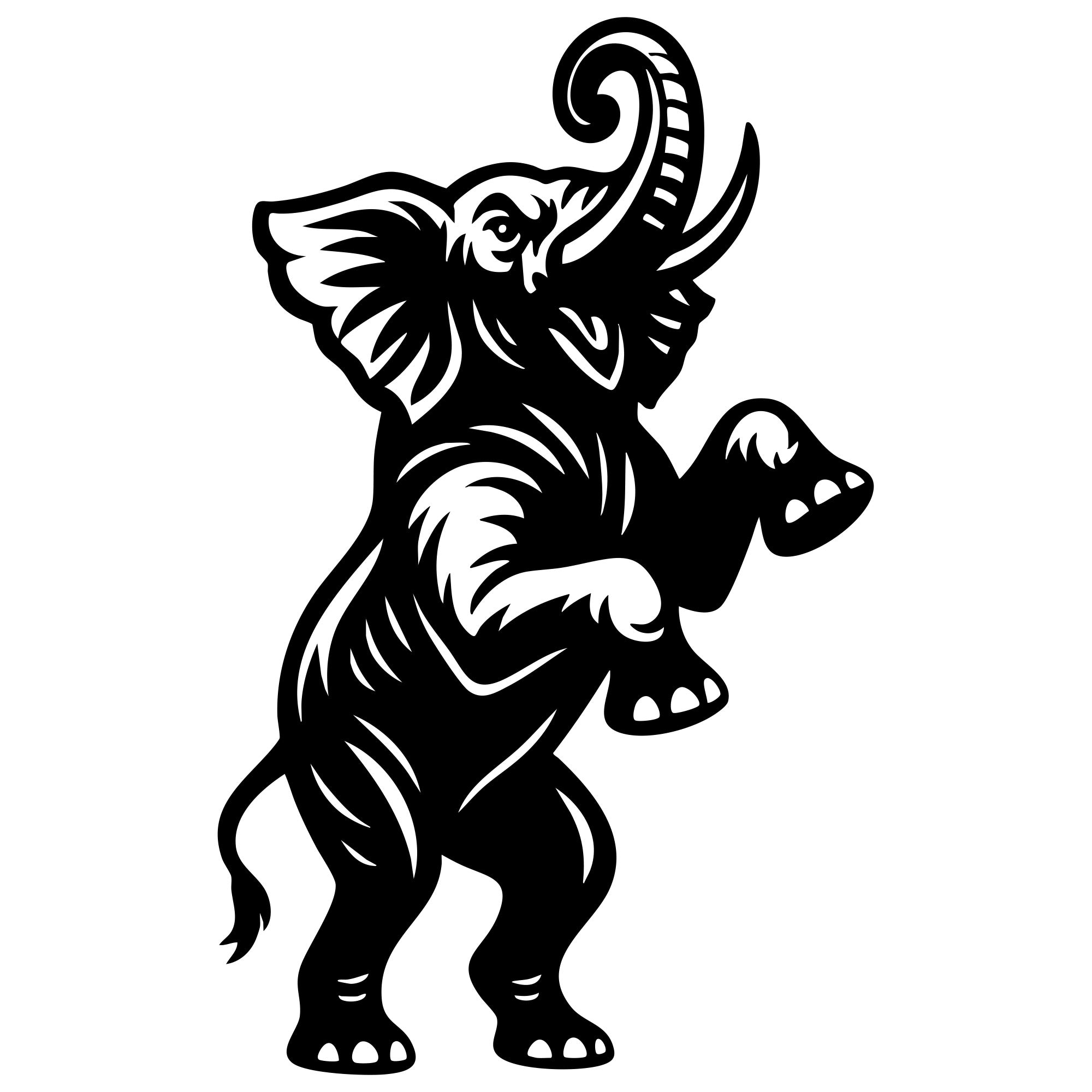 Elephant DXF File – CNC Cutting Design | AWELEPHANT392