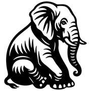 Elephant DXF File – CNC Cutting Design | AWELEPHANT395