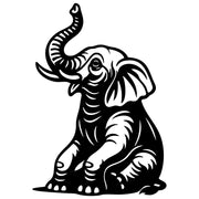 Elephant DXF File – CNC Cutting Design | AWELEPHANT396