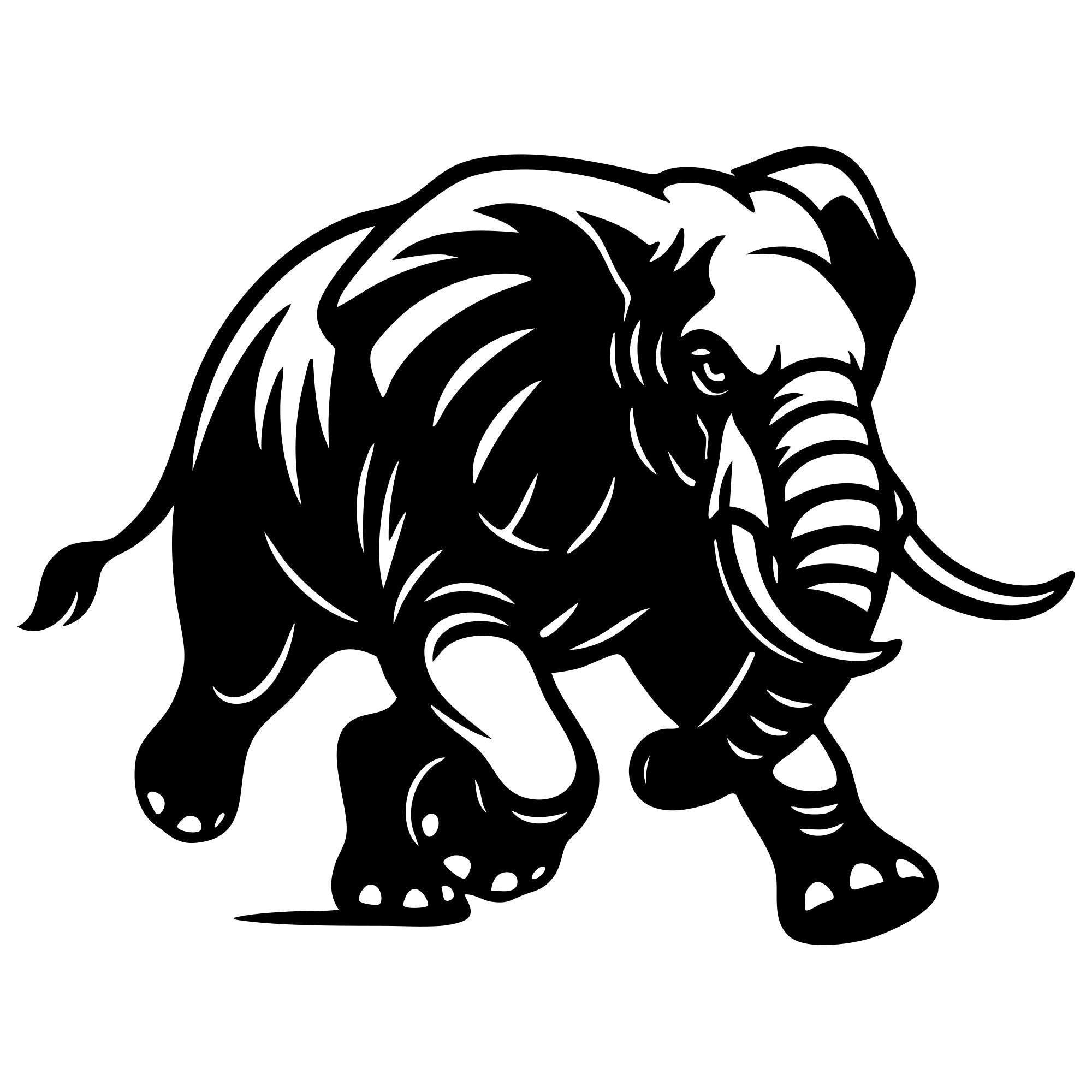 Elephant DXF File – CNC Cutting Design | AWELEPHANT405