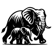 Elephant Family DXF File – CNC Cutting Design | AWELEPHANT415