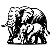 Elephant Family DXF File – CNC Cutting Design | AWELEPHANT416