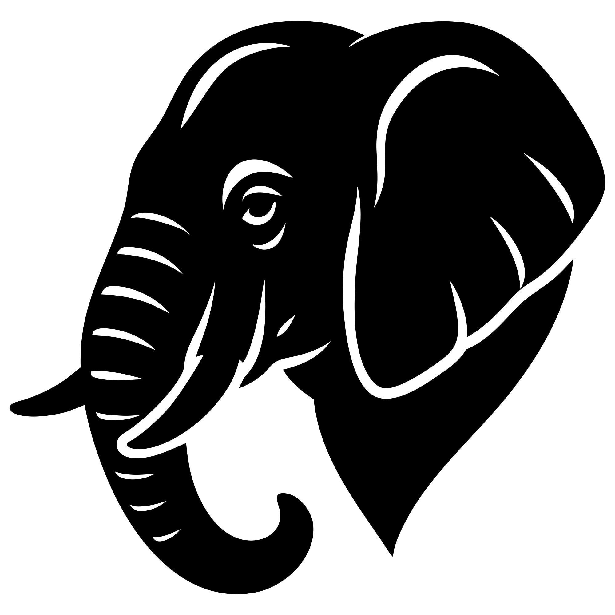 Elephant Head DXF File – CNC Cutting Design | AWELEPHANT419