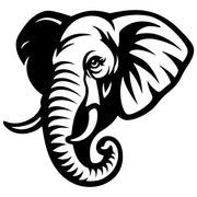 Elephant Head DXF File – CNC Cutting Design | AWELEPHANT431