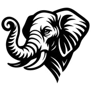 Elephant Head DXF File – CNC Cutting Design | AWELEPHANT452