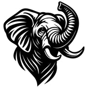 Elephant Head DXF File – CNC Cutting Design | AWELEPHANT453