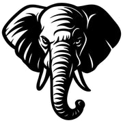 Elephant Head DXF File – CNC Cutting Design | AWELEPHANT456