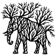 Elephant Tree DXF File – CNC Cutting Design | AWELEPHANT104