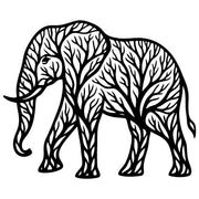 Elephant Tree DXF File – CNC Cutting Design | AWELEPHANT122