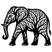 Elephant Tree DXF File – CNC Cutting Design | AWELEPHANT124