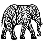 Elephant Tree DXF File – CNC Cutting Design | AWELEPHANT125
