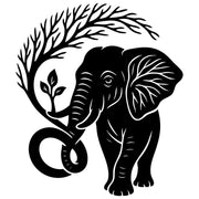 Elephant Tree DXF File – CNC Cutting Design | AWELEPHANT133
