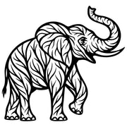 Elephant Tree DXF File – CNC Cutting Design | AWELEPHANT151