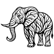 Elephant Tree DXF File – CNC Cutting Design | AWELEPHANT156