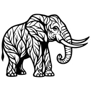 Elephant Tree DXF File – CNC Cutting Design | AWELEPHANT157