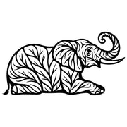 Elephant Tree DXF File – CNC Cutting Design | AWELEPHANT163