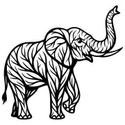 Elephant Tree DXF File – CNC Cutting Design | AWELEPHANT180