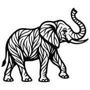Elephant Tree DXF File – CNC Cutting Design | AWELEPHANT205