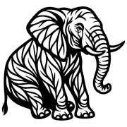 Elephant Tree DXF File – CNC Cutting Design | AWELEPHANT209