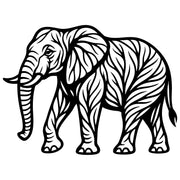 Elephant Tree DXF File – CNC Cutting Design | AWELEPHANT218