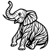 Elephant Tree DXF File – CNC Cutting Design | AWELEPHANT221