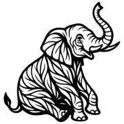 Elephant Tree DXF File – CNC Cutting Design | AWELEPHANT222