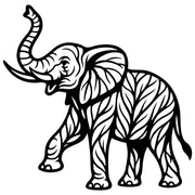 Elephant Tree DXF File – CNC Cutting Design | AWELEPHANT223