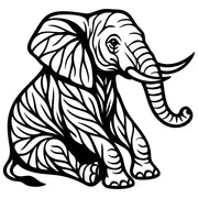 Elephant Tree DXF File – CNC Cutting Design | AWELEPHANT224