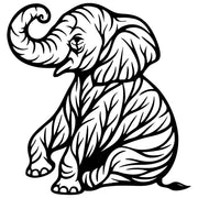 Elephant Tree DXF File – CNC Cutting Design | AWELEPHANT228