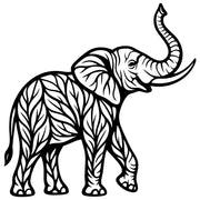 Elephant Tree DXF File – CNC Cutting Design | AWELEPHANT233