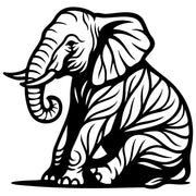Elephant Tree DXF File – CNC Cutting Design | AWELEPHANT238
