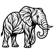 Elephant Tree DXF File – CNC Cutting Design | AWELEPHANT247