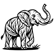 Elephant Tree DXF File – CNC Cutting Design | AWELEPHANT263