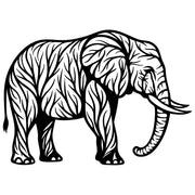 Elephant Tree DXF File – CNC Cutting Design | AWELEPHANT274