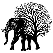 Elephant Tree DXF File – CNC Cutting Design | AWELEPHANT89