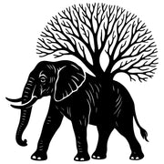 Elephant Tree DXF File – CNC Cutting Design | AWELEPHANT91