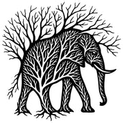 Elephant Tree DXF File – CNC Cutting Design | AWELEPHANT94