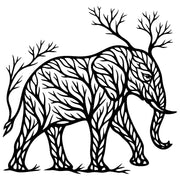 Elephant Tree DXF File – CNC Cutting Design | AWELEPHANT97