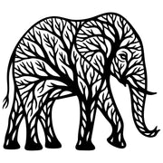 Elephant Tree DXF File – CNC Cutting Design | AWELEPHANT99