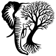 Elephant Tree Head DXF File – CNC Cutting Design | AWELEPHANT10