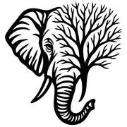 Elephant Tree Head DXF File – CNC Cutting Design | AWELEPHANT114