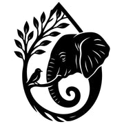 Elephant Tree Head DXF File – CNC Cutting Design | AWELEPHANT119