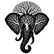 Elephant Tree Head DXF File – CNC Cutting Design | AWELEPHANT127