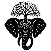 Elephant Tree Head DXF File – CNC Cutting Design | AWELEPHANT130