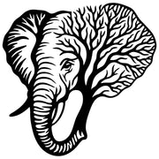 Elephant Tree Head DXF File – CNC Cutting Design | AWELEPHANT17