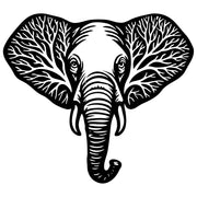 Elephant Tree Head DXF File – CNC Cutting Design | AWELEPHANT20