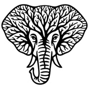 Elephant Tree Head DXF File – CNC Cutting Design | AWELEPHANT24
