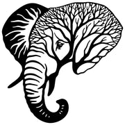 Elephant Tree Head DXF File – CNC Cutting Design | AWELEPHANT37