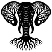 Elephant Tree Head DXF File – CNC Cutting Design | AWELEPHANT4